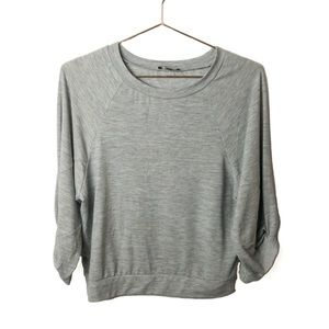 🌸 1. STATE Twist Knot Sleeve Crewneck Top